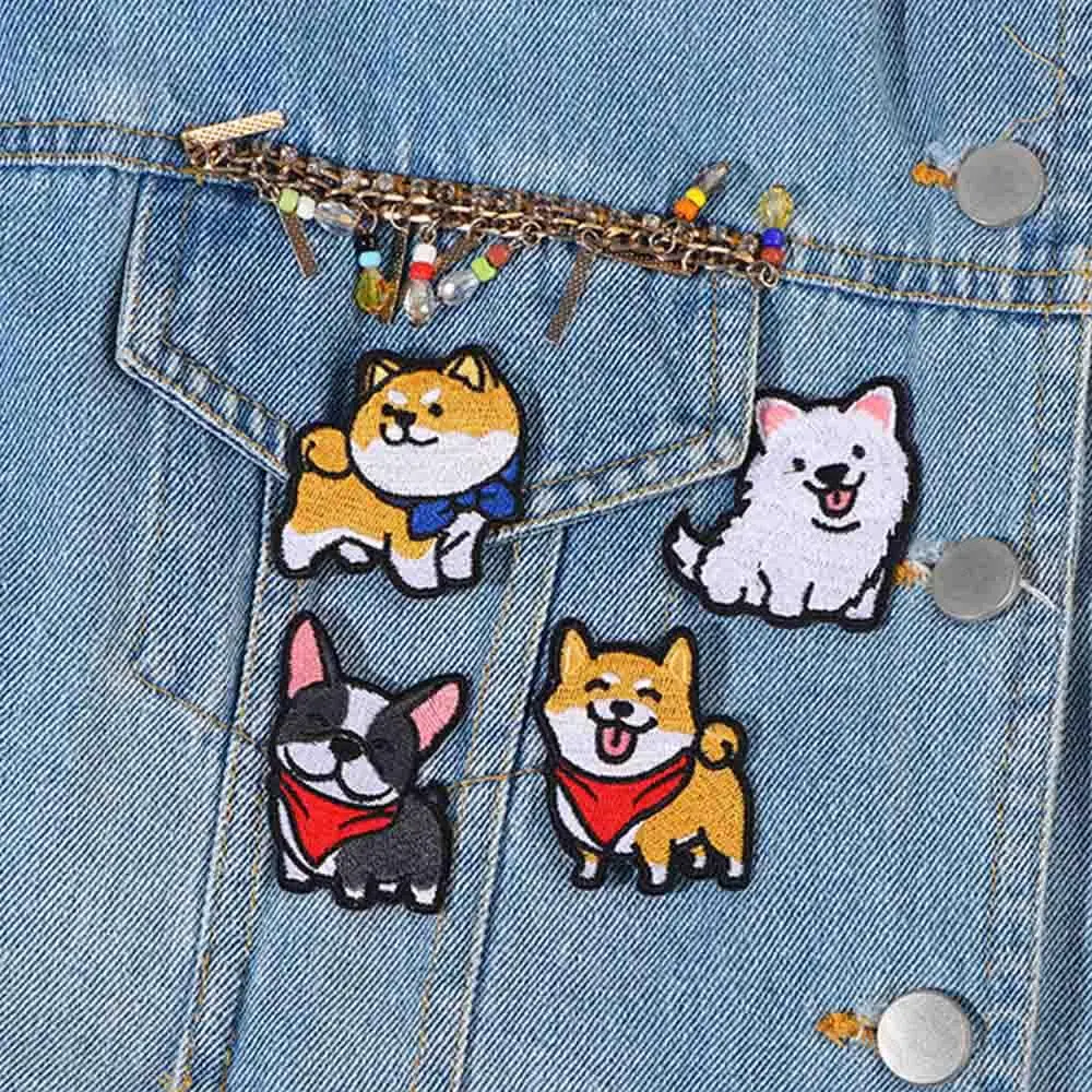 Crafts Corgi Dachshund Corgi Iron On Badges Apparel Decoration Sewing Fabric Patches Dog Pattern Appliques Clothes Embroidery - Image 2