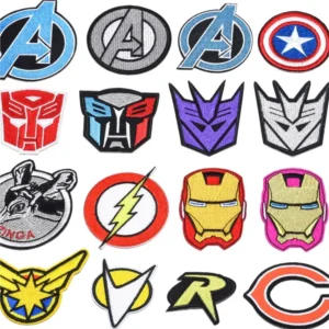 Animal Superheroes Cartoon Iron on Embroidery Patches For Sew Clothes Jackets Decor jeans T-shirt Hat Coat Applique Fabric