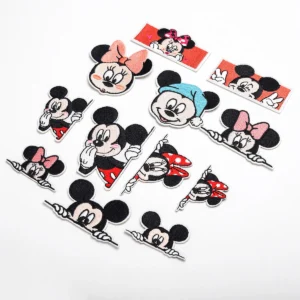Minnie Mickey Mouse Disney Patches Iron on Patches For Decor Sew Clothes Jeans Cartoon Embroidered DIY Coat Applique