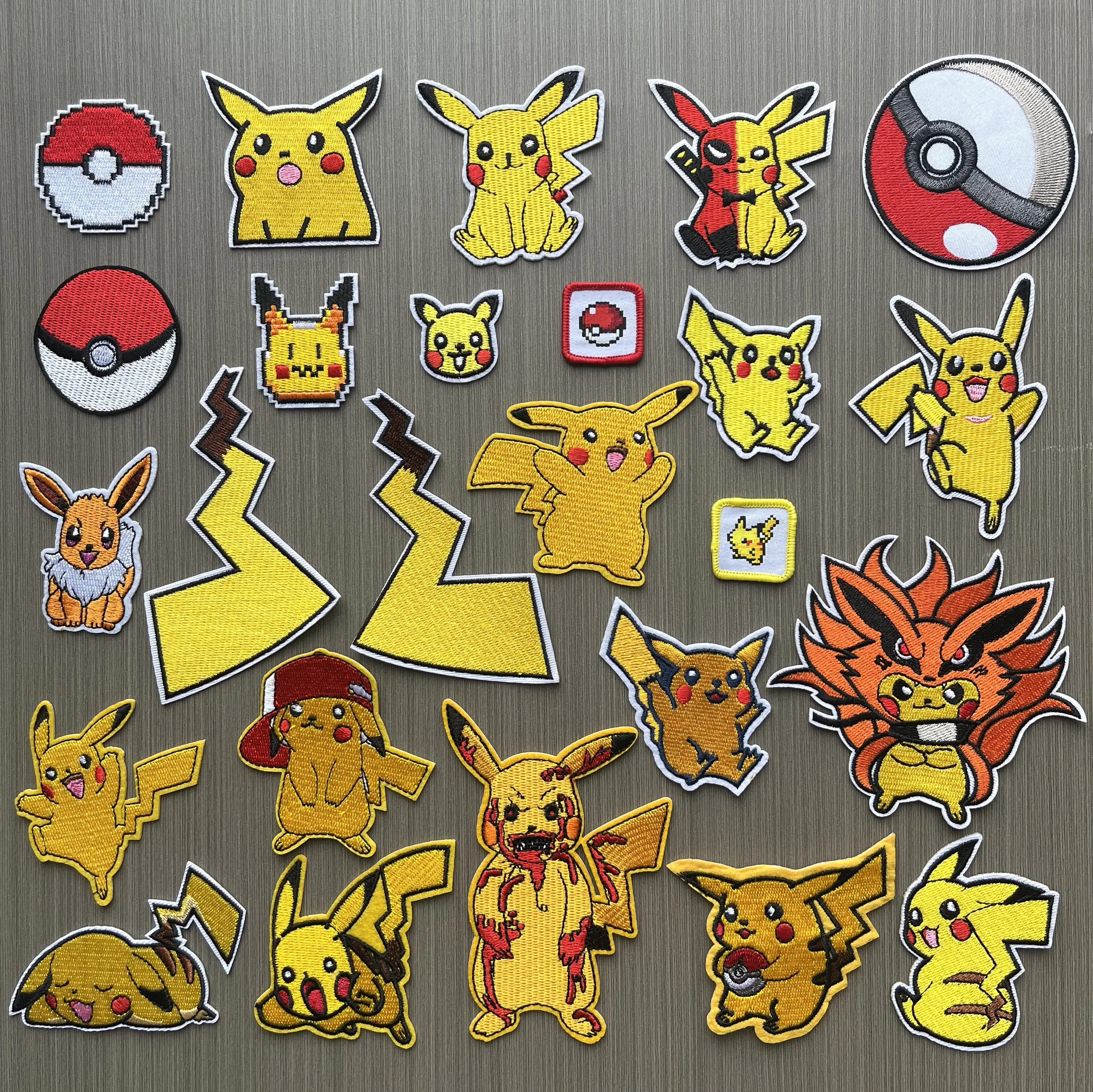 Cartoon Pokemon Pikachu Game Monster Character For DIY Clothing Iron on Embroidery Patches Decor Sew Jeans Applique