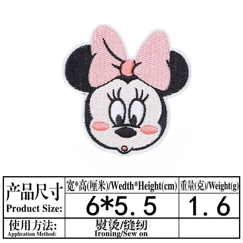 Minnie Mickey Mouse Disney Patches Iron on Patches For Decor Sew Clothes Jeans Cartoon Embroidered DIY Coat Applique - Image 4