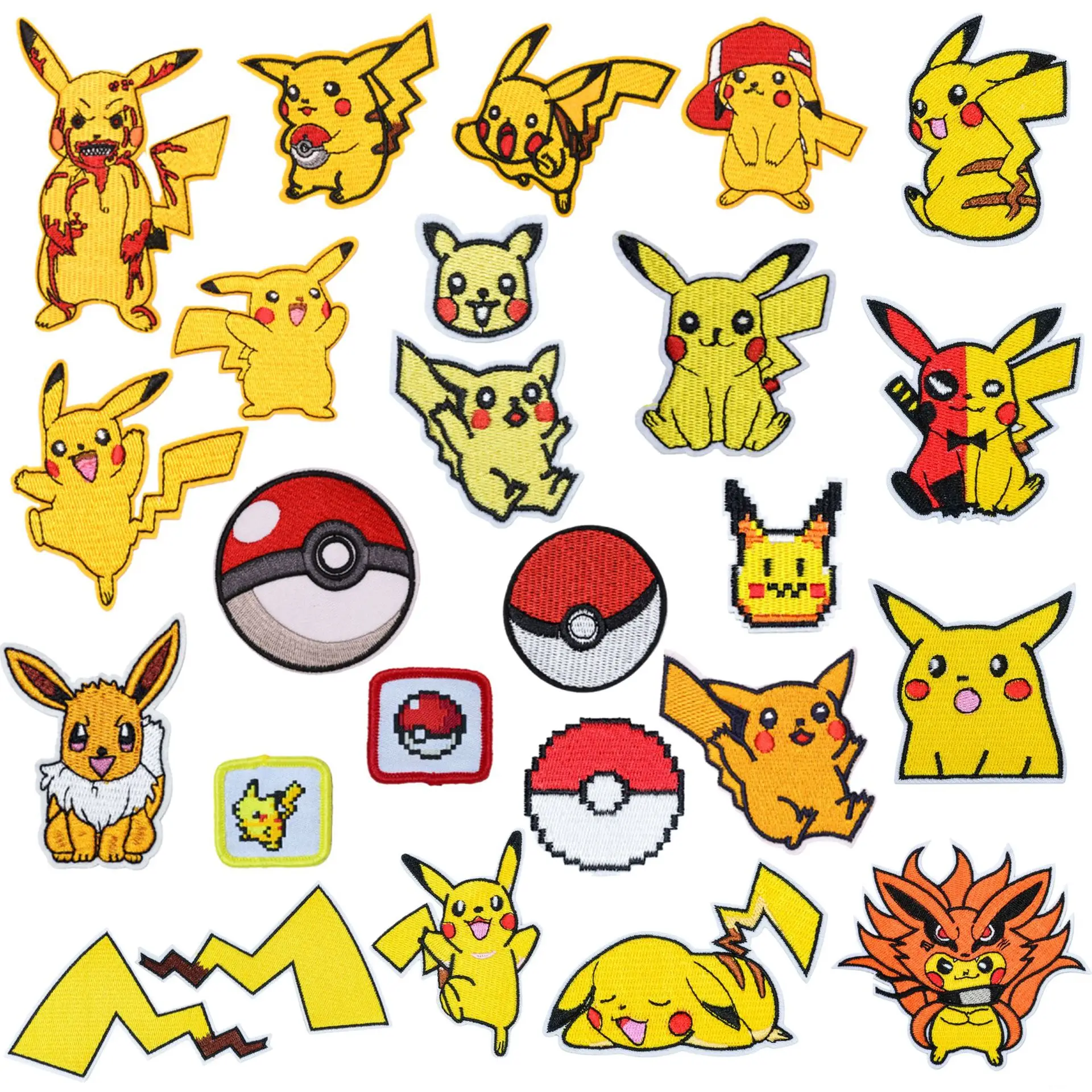 Cartoon Pokemon Pikachu Game Monster Character For DIY Clothing Iron on Embroidery Patches Decor Sew Jeans Applique - Image 2